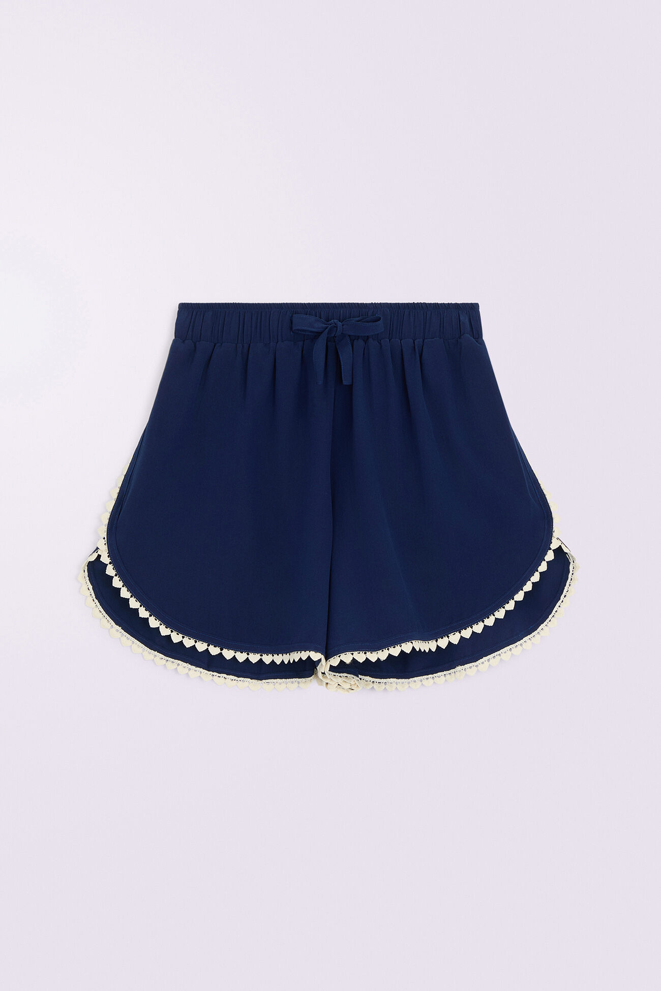 Heart Trim Shorts Navy