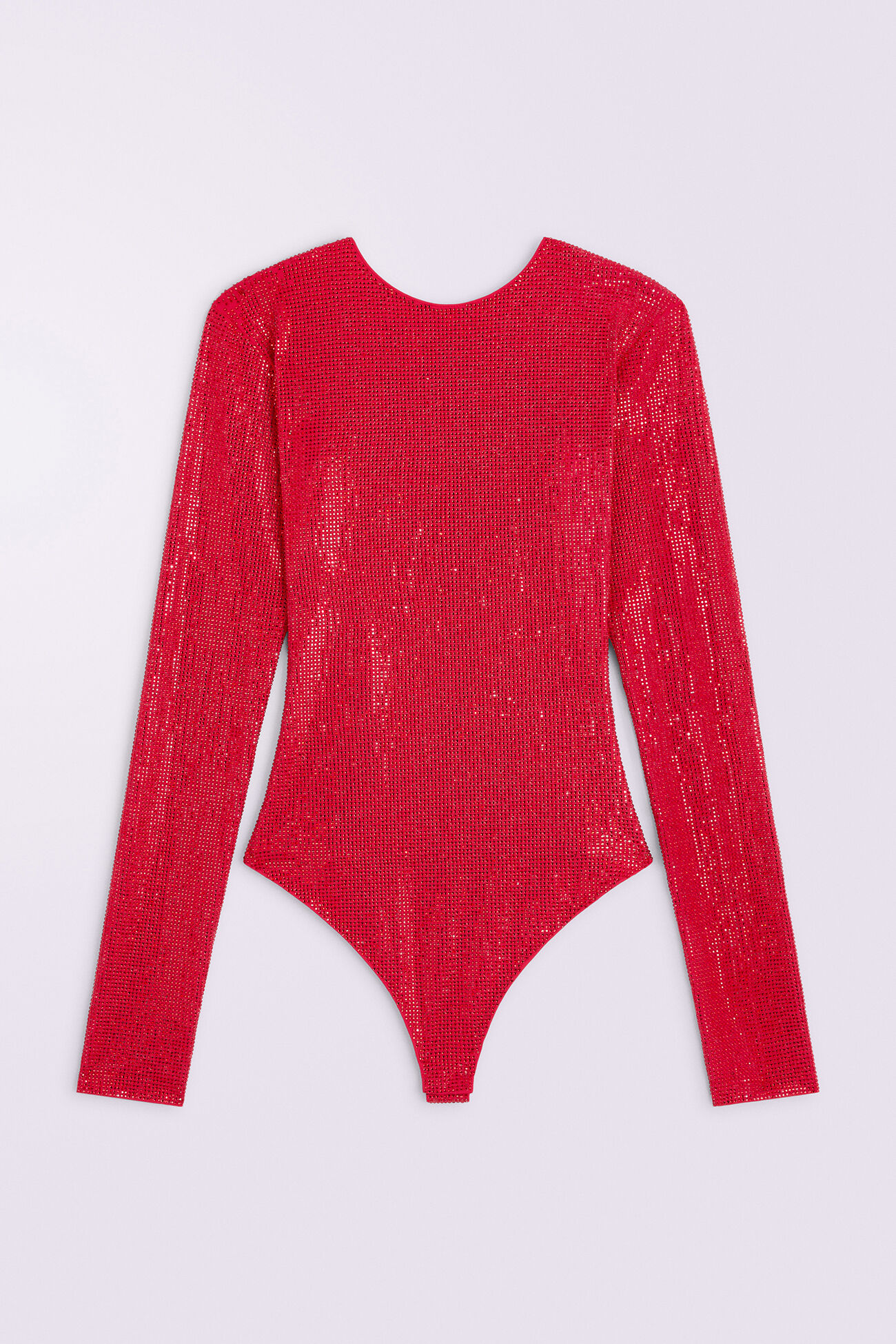 Rhinestone Bodysuit Red