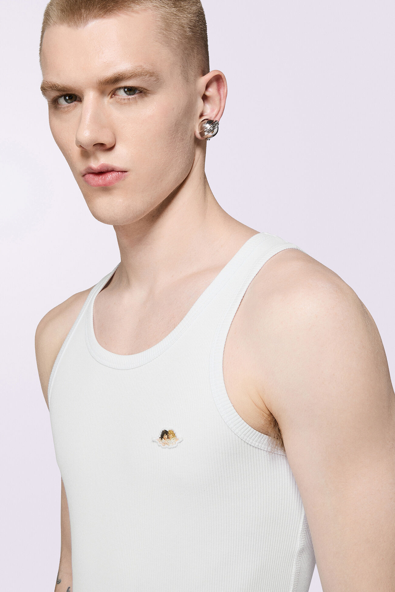Angels Patch Tank Top White