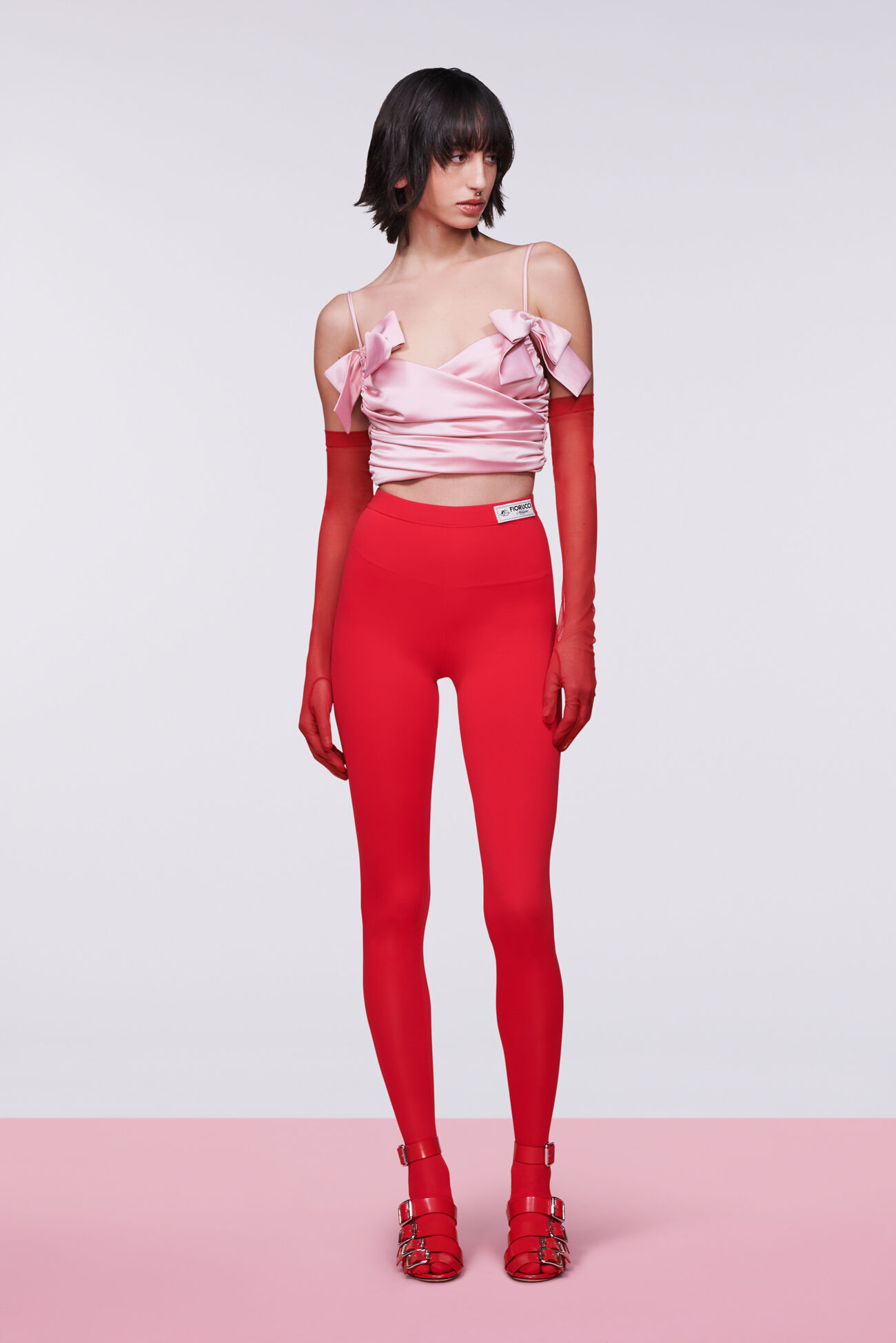 Footed Leggings Red