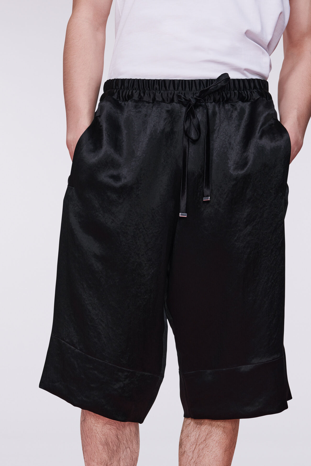 Bermuda Satin Shorts Black