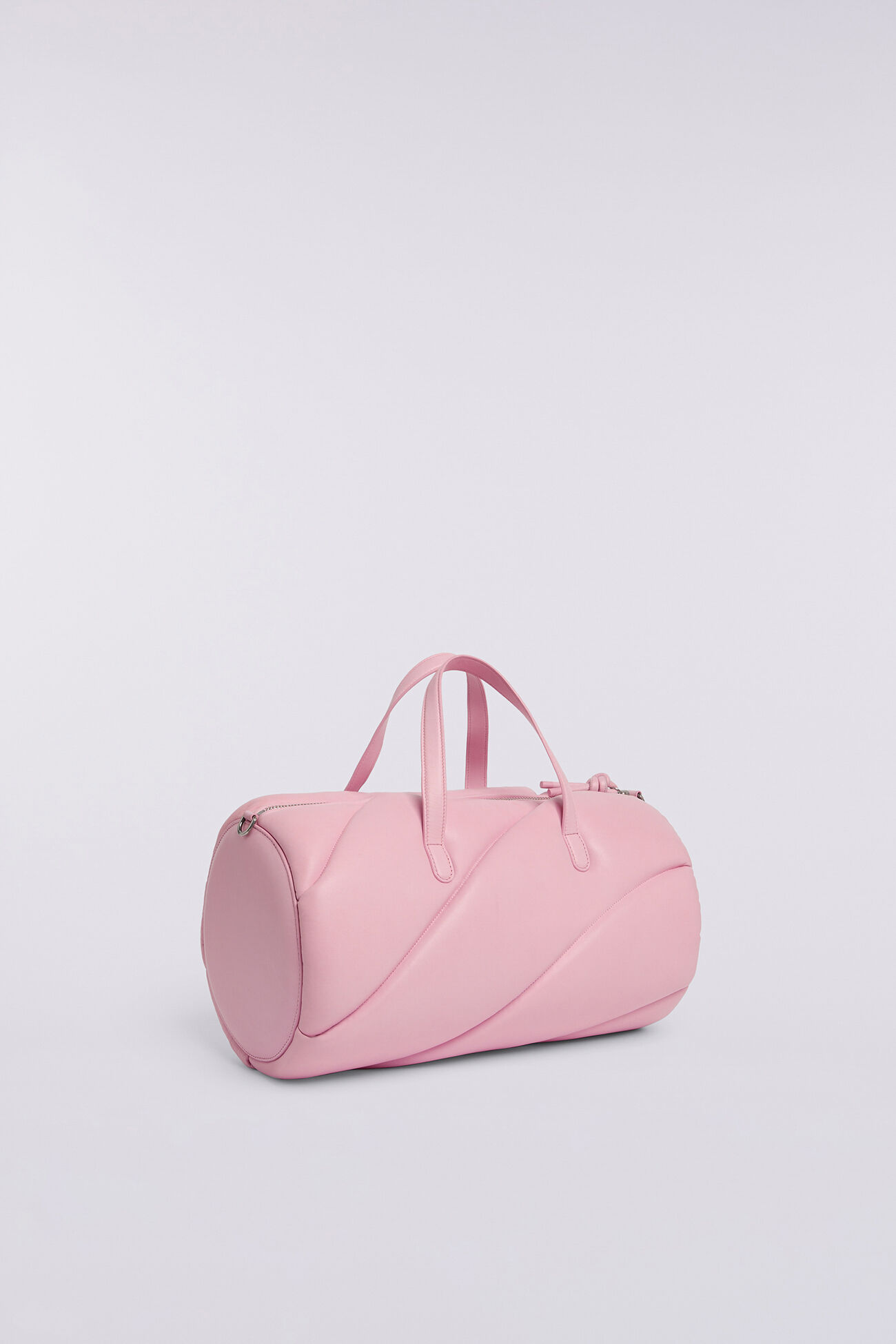 Mella Leather Duffle Bag Pink