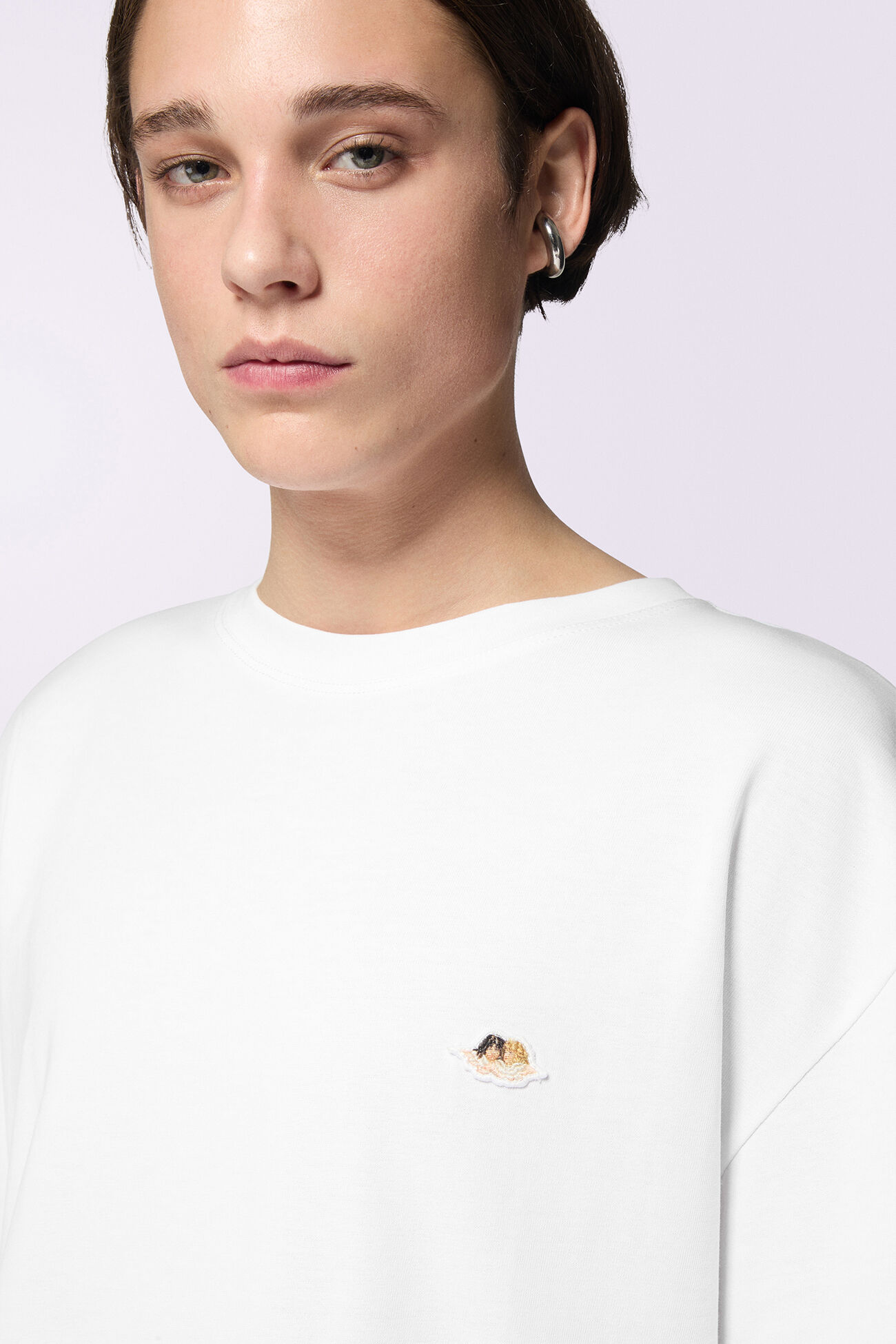 Unisex Angels Patch T-Shirt White