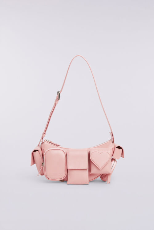 Super Pocket Leather Bag Pink