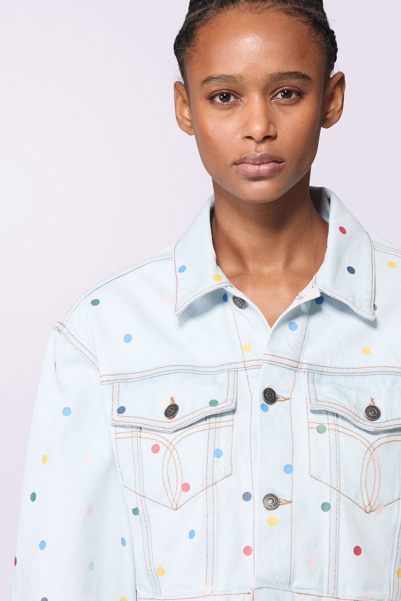 Confetti Denim Jacket Bleach Blue