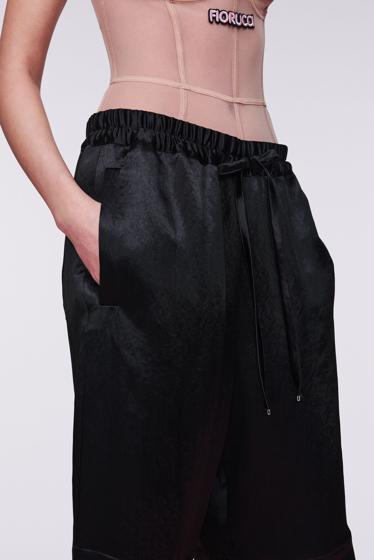 Bermuda Satin Shorts Black