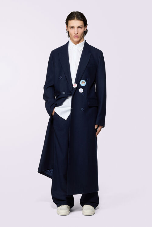 Double Breasted Coat Navy