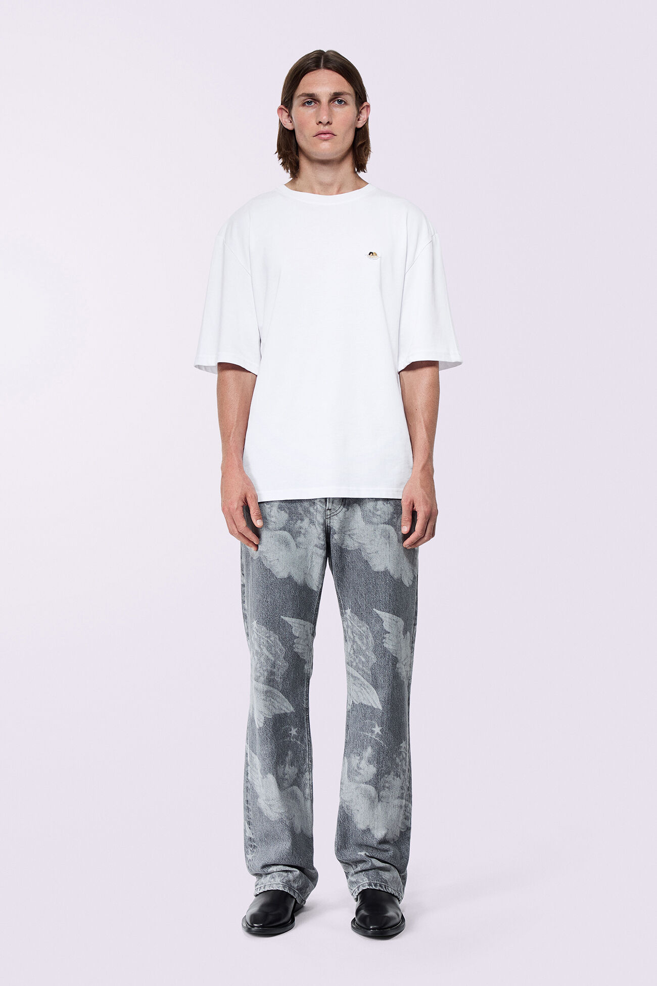 Unisex Angels Straight Fit Jeans Black