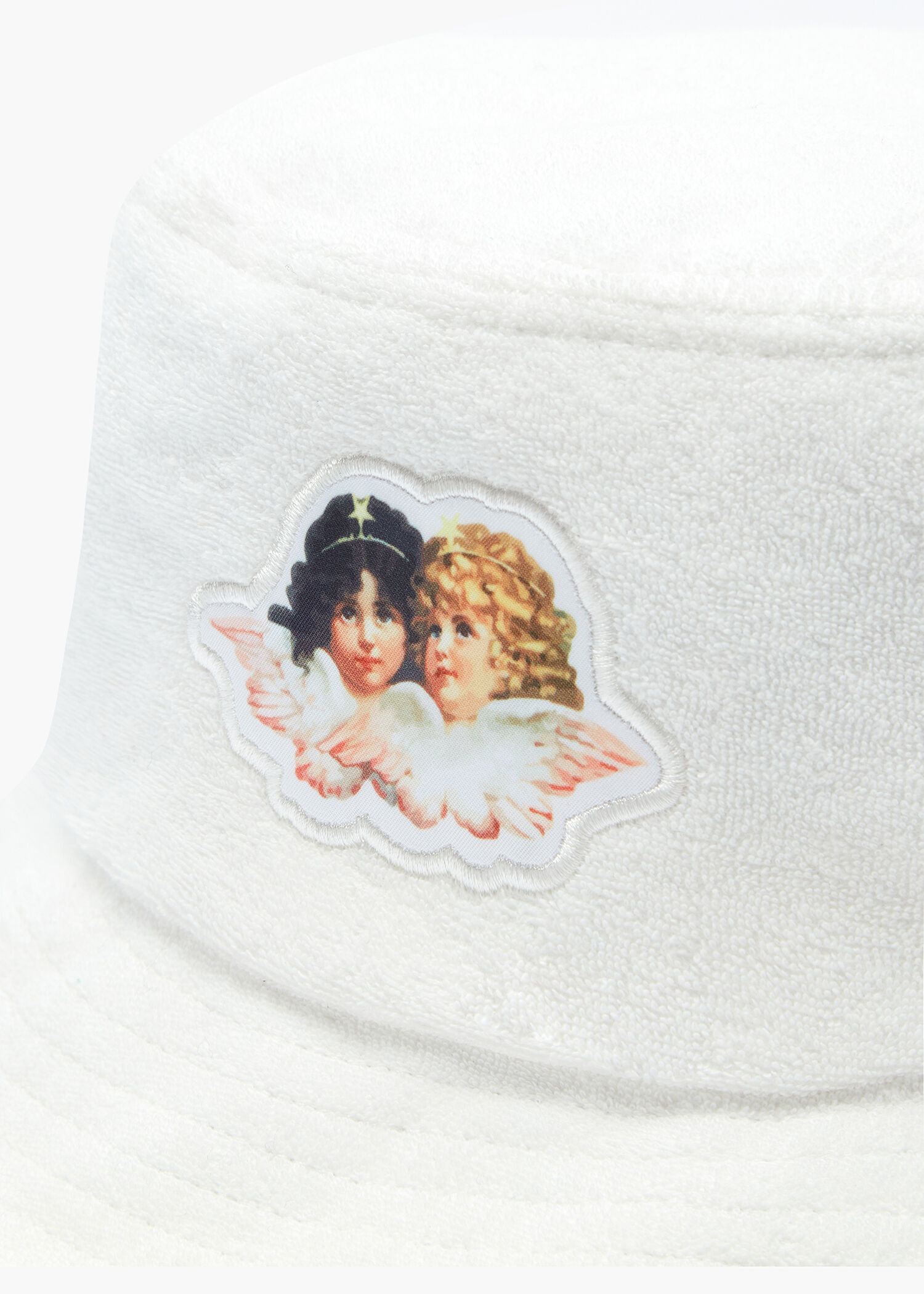 Angels Towelling Bucket Hat Cream