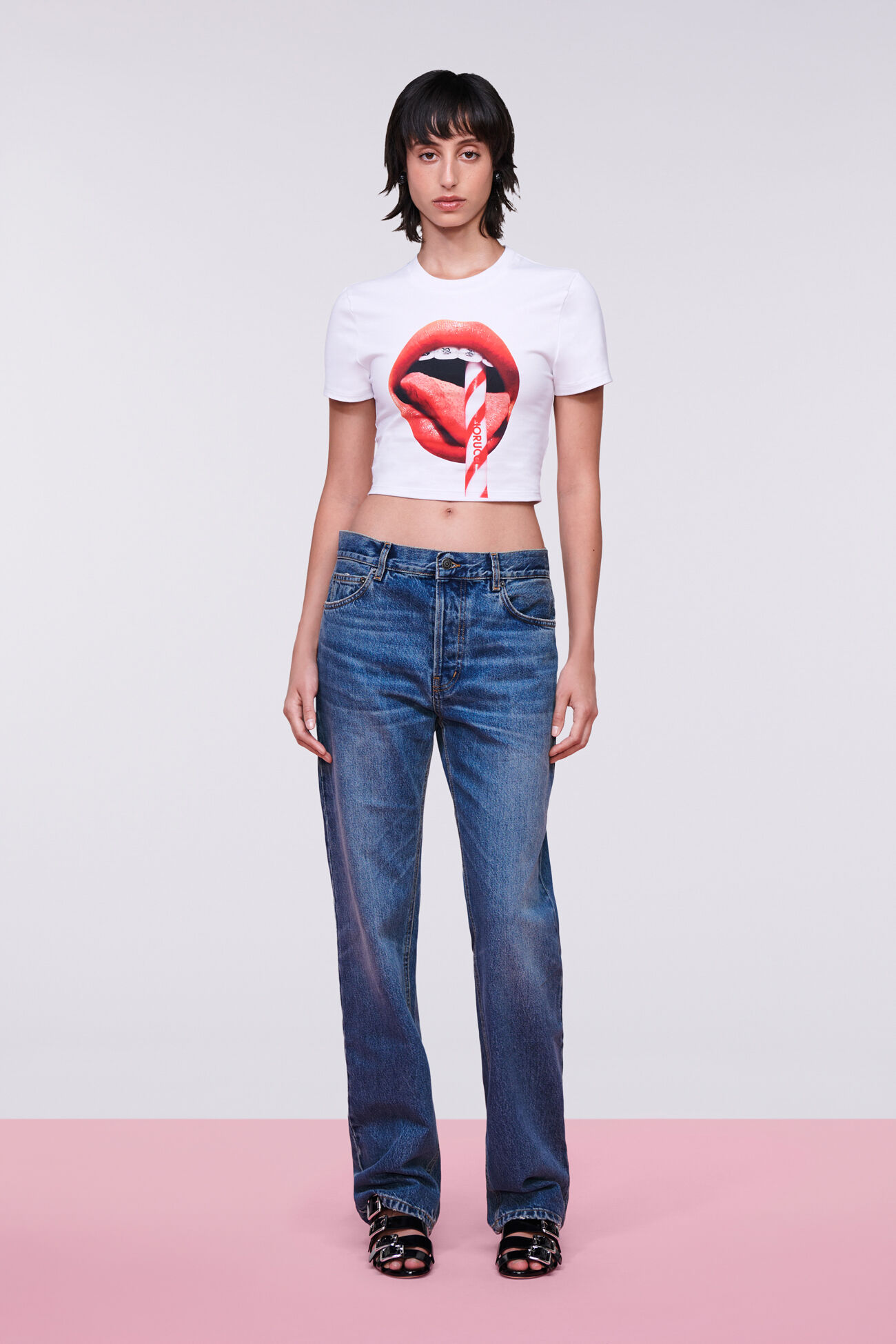 Mouth Graphic Baby T-Shirt White