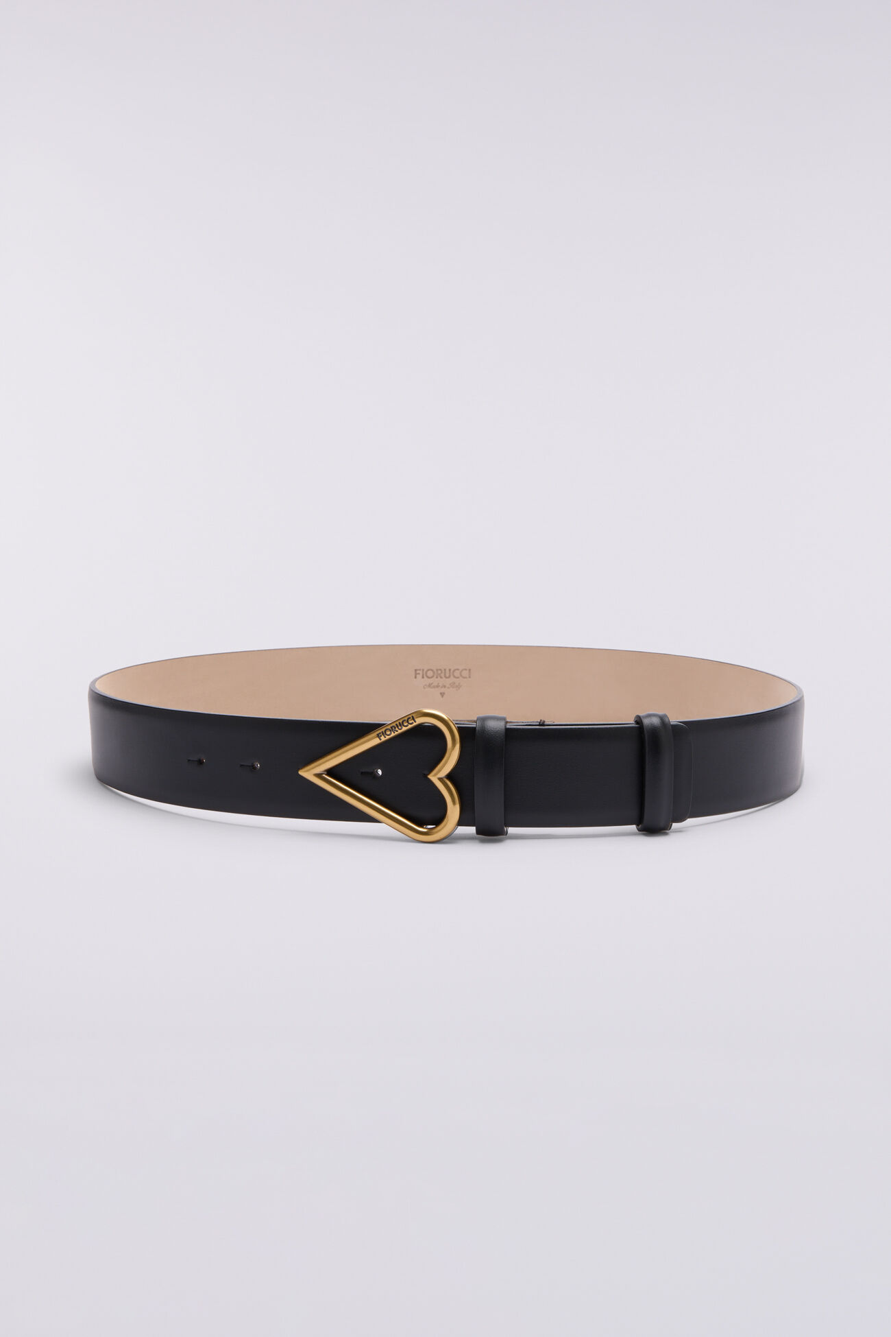 Heart Leather Belt Black