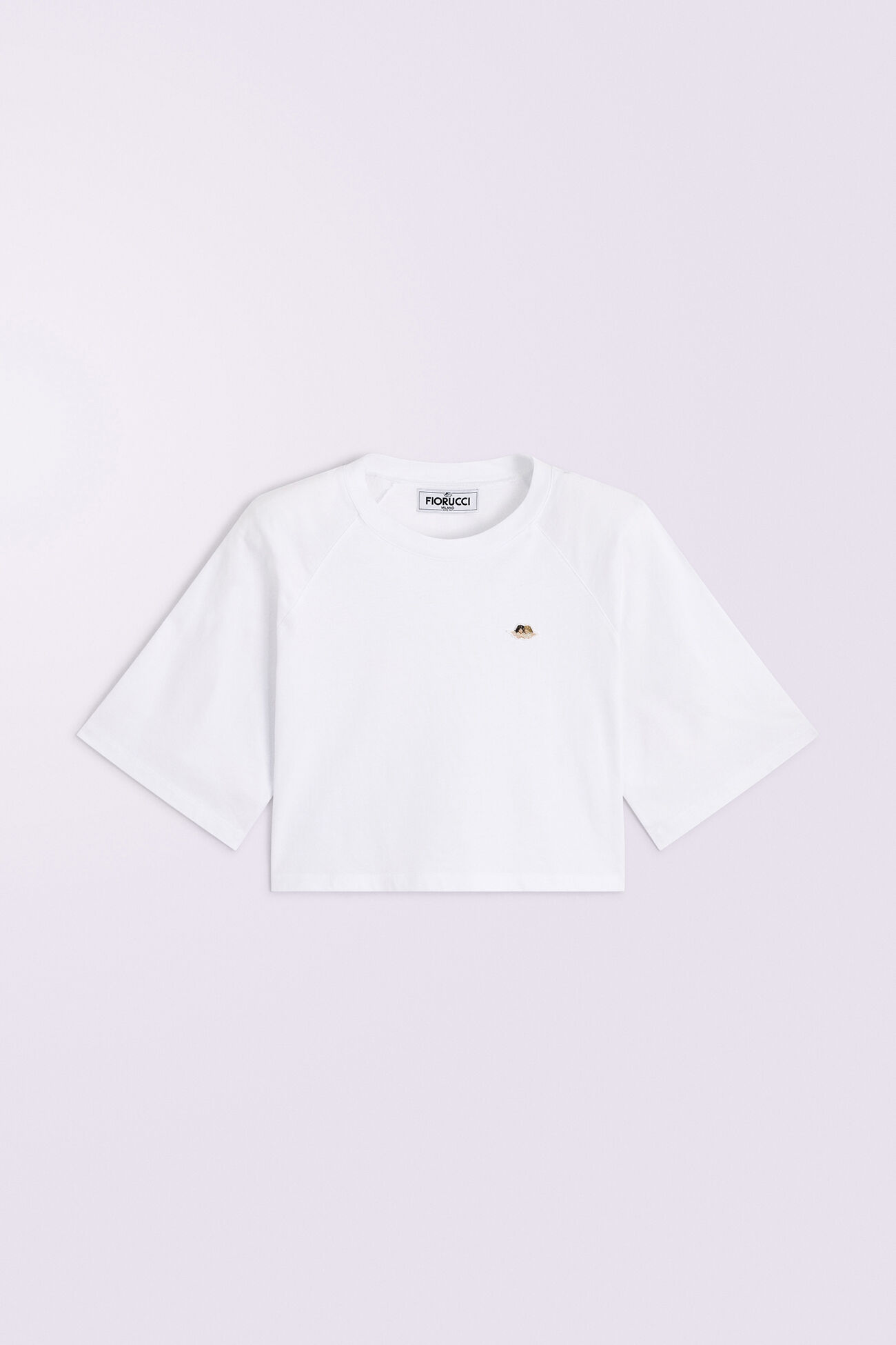 Angels Patch Crop T-Shirt White
