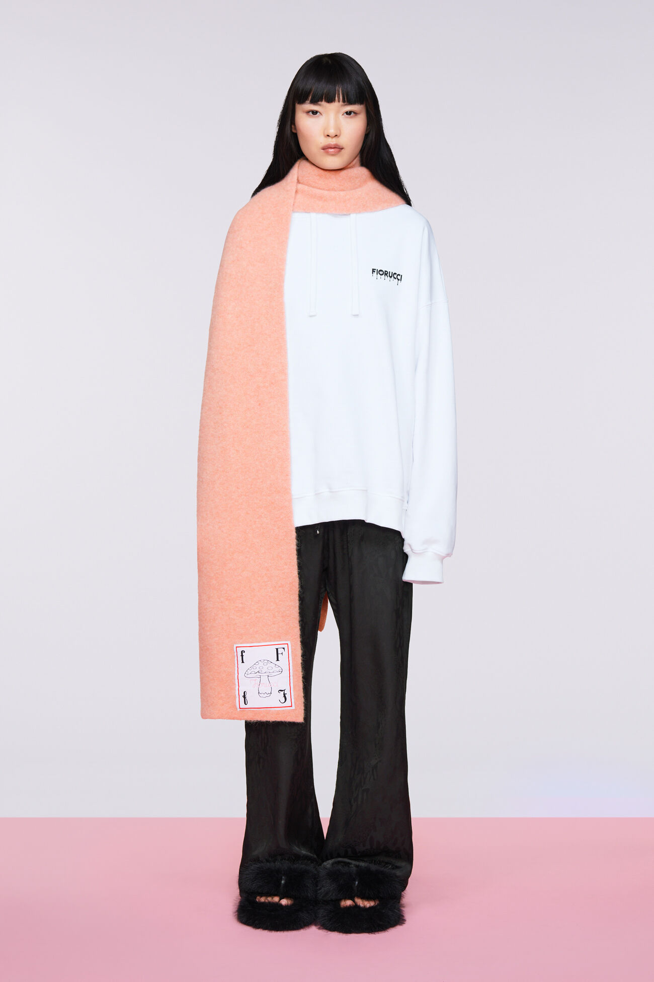 Mushroom Patch Scarf Pink
