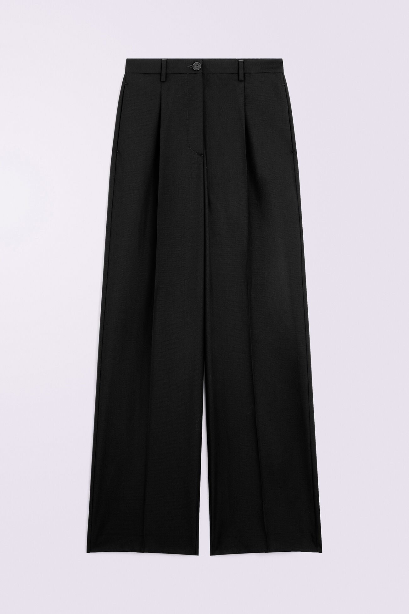 Tailored Wide Leg Trousers Black