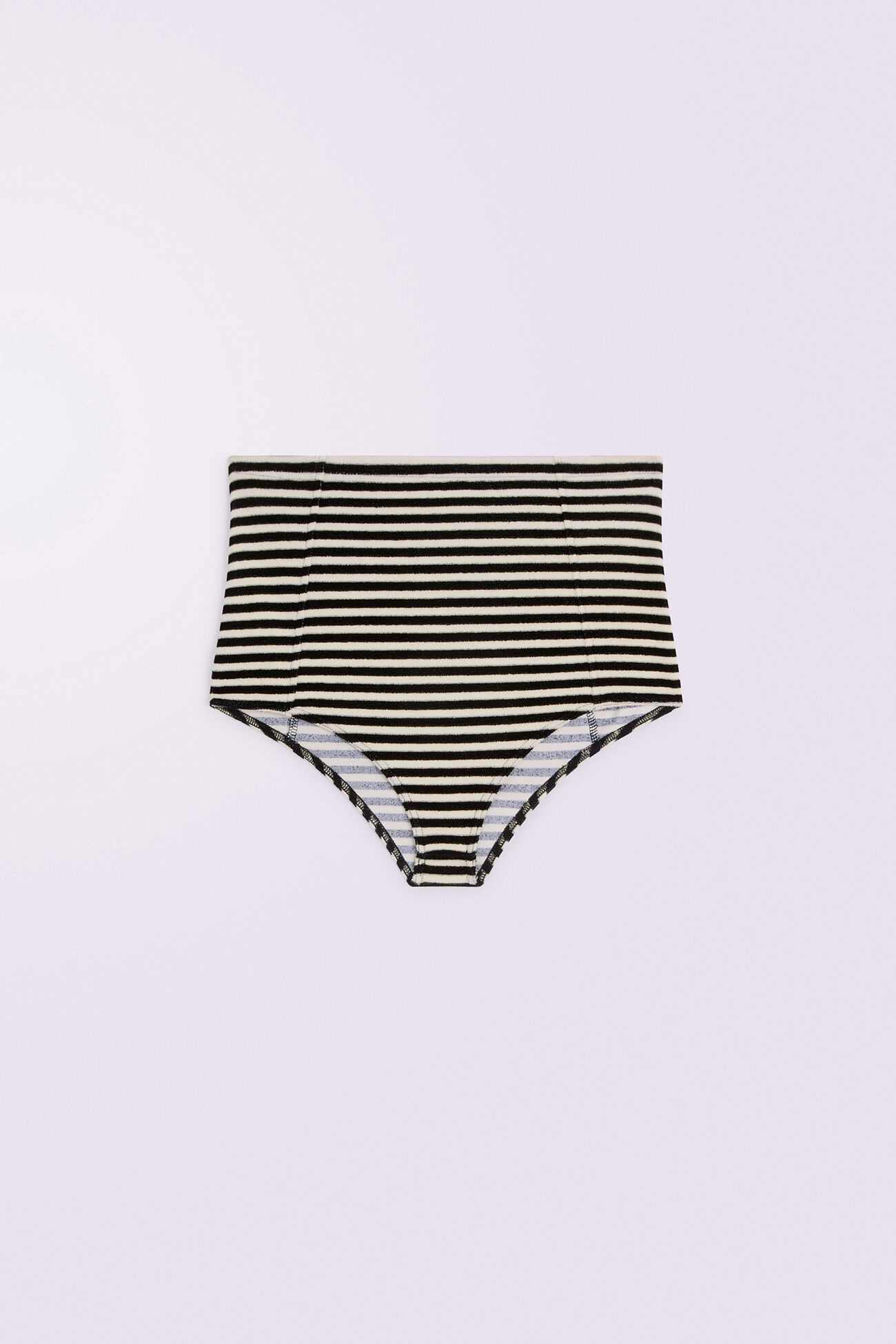 Velour Striped Hot Pants Navy