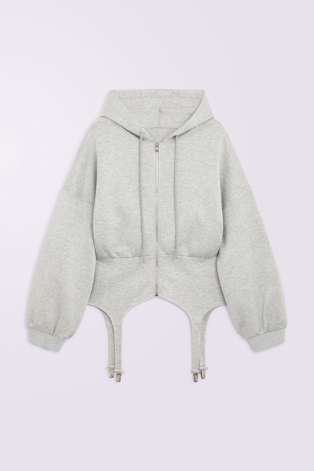 Neoprene Suspender Hoodie Grey