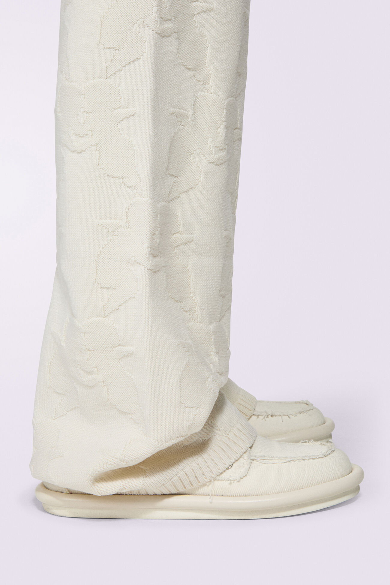 Kissing Angels Knit Trousers White