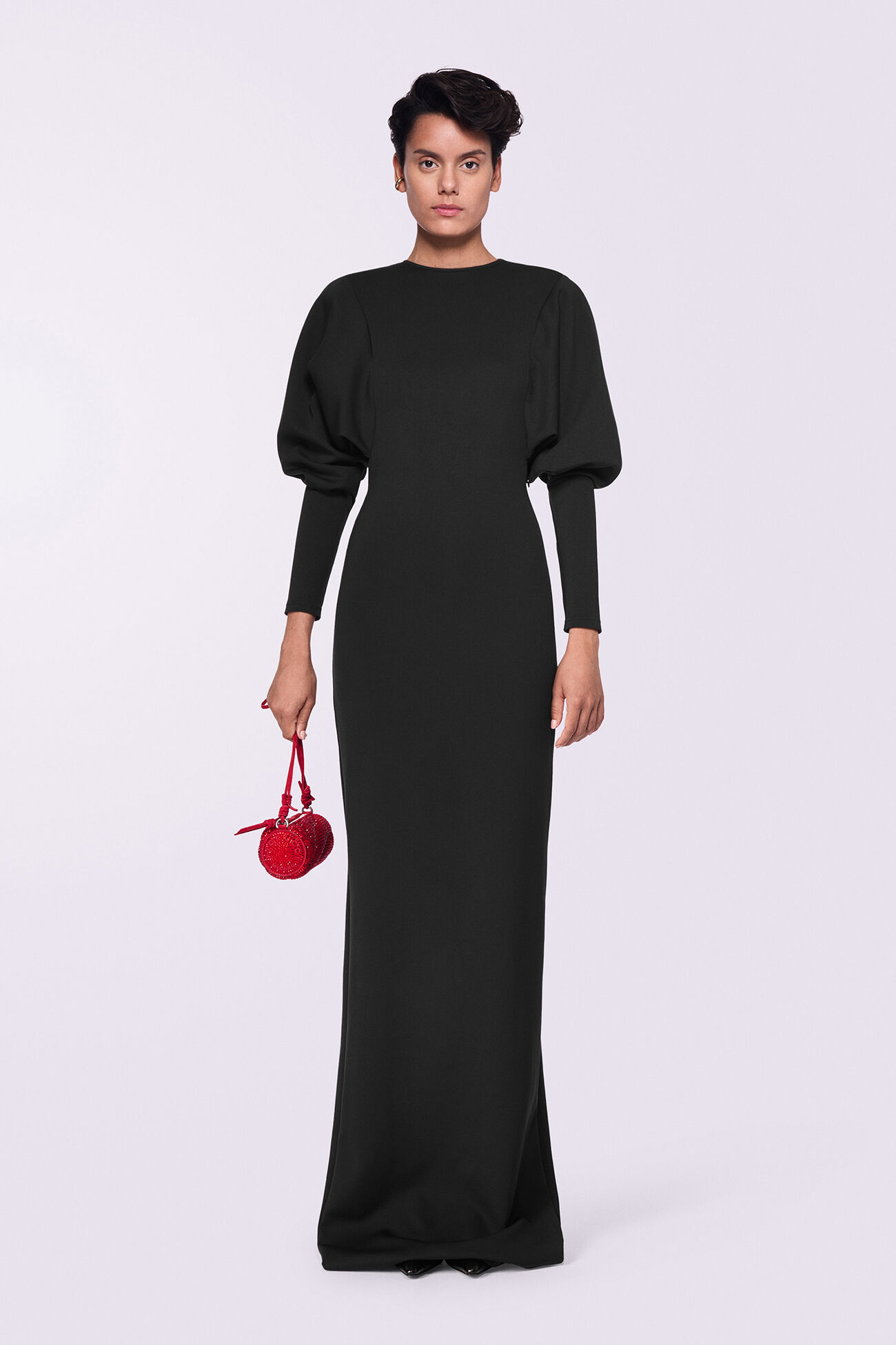 Ruffle Maxi Dress Black