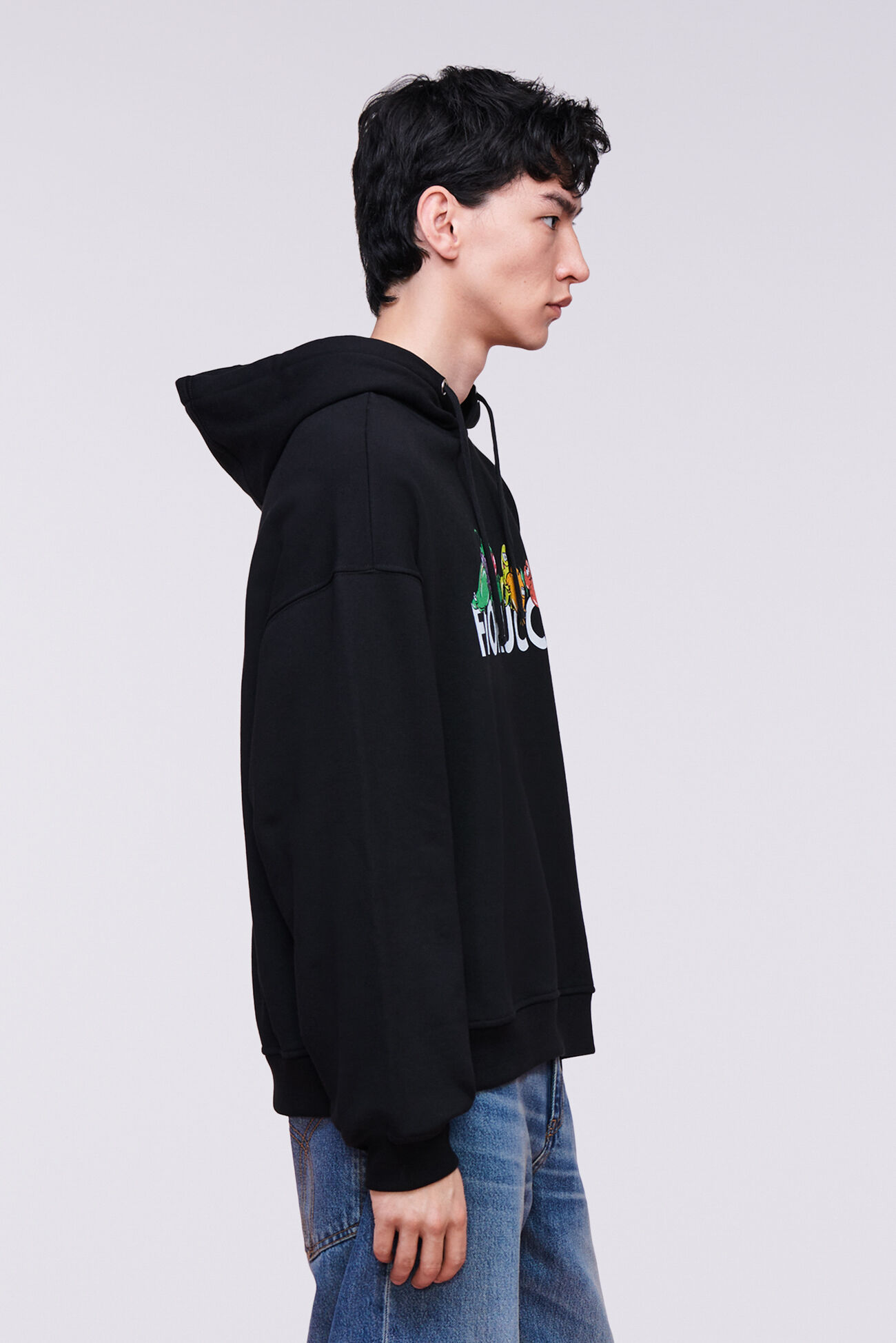 Unisex Fruit Logo Hoodie Black