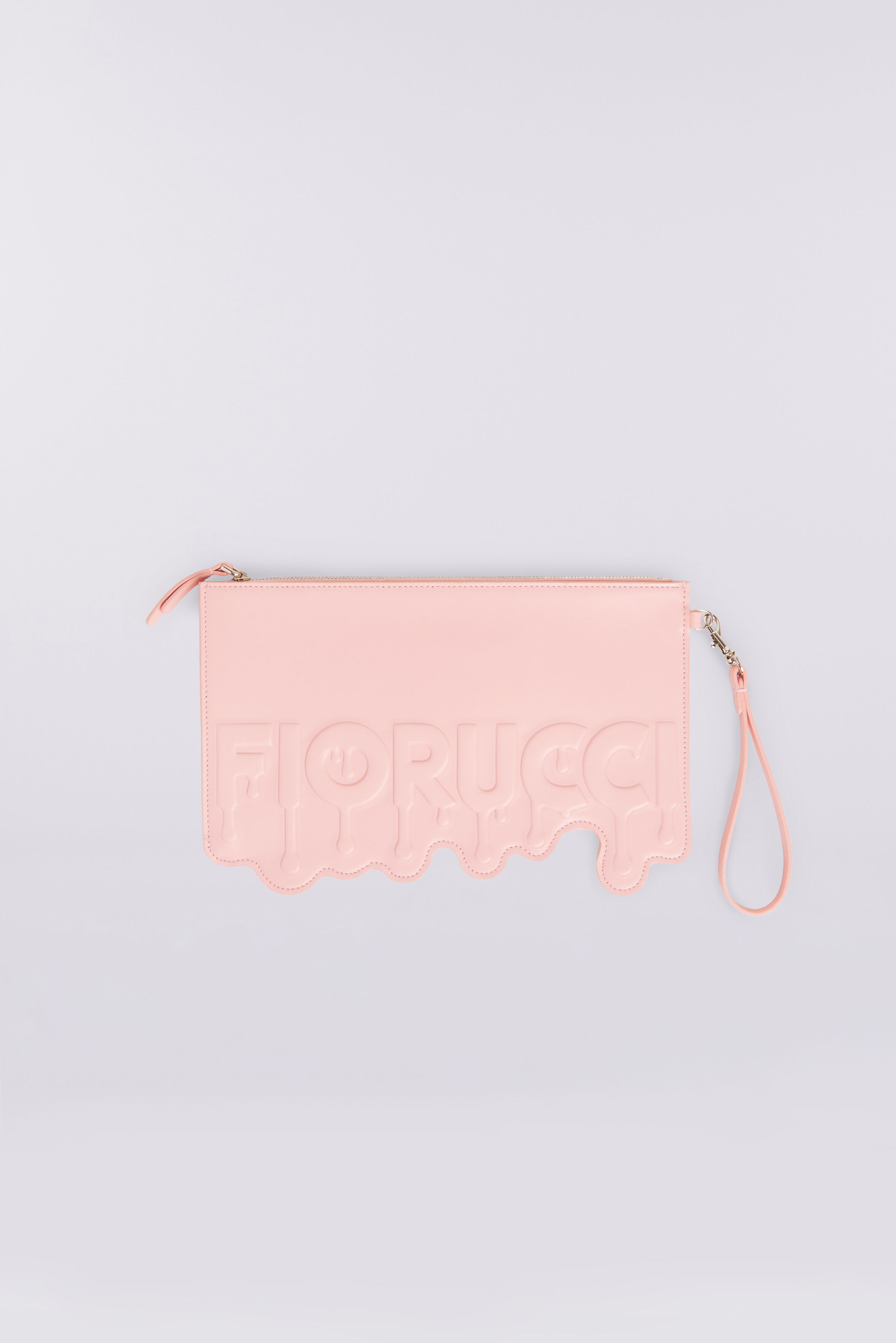 Melted Leather Pouch Pink