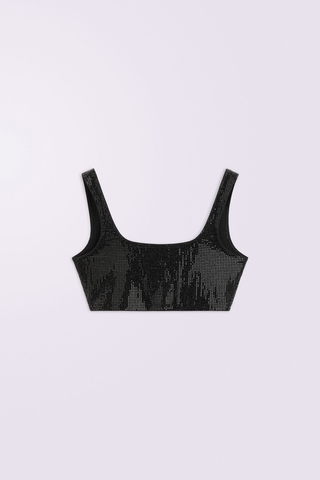 Rhinestone Bralette Black