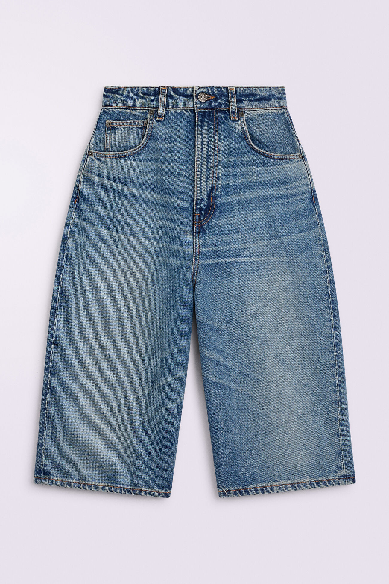 Denim Bermuda Shorts Mid Blue