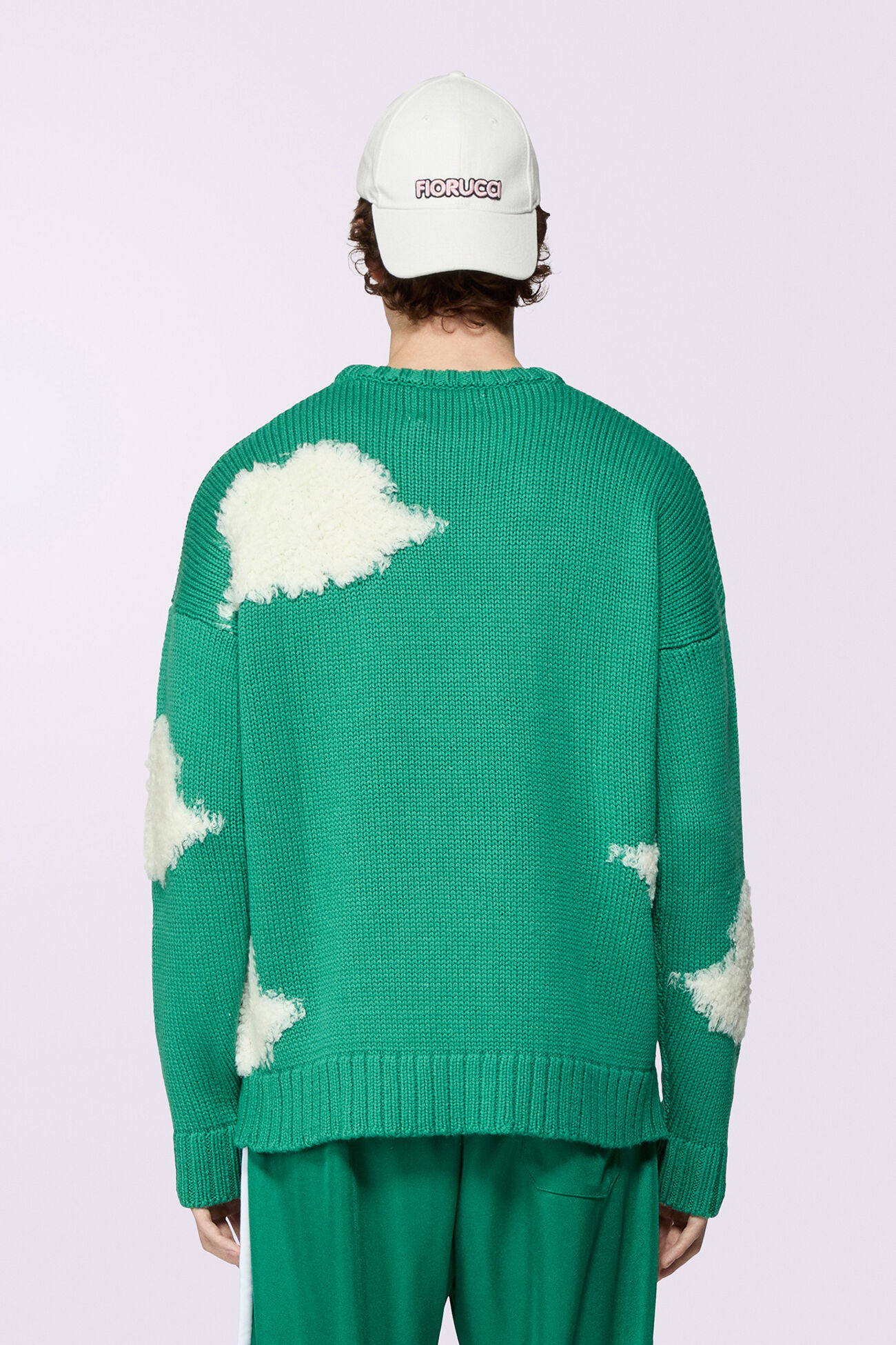 Angels Clouds Knit Jumper Green