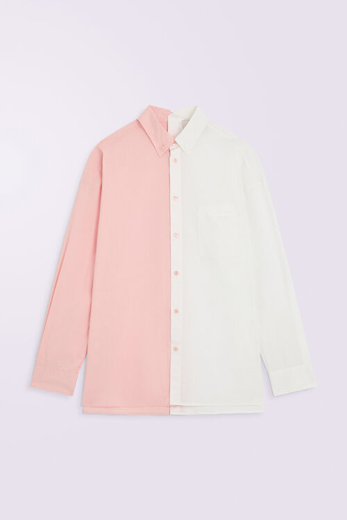 Open Back Shirt Pink