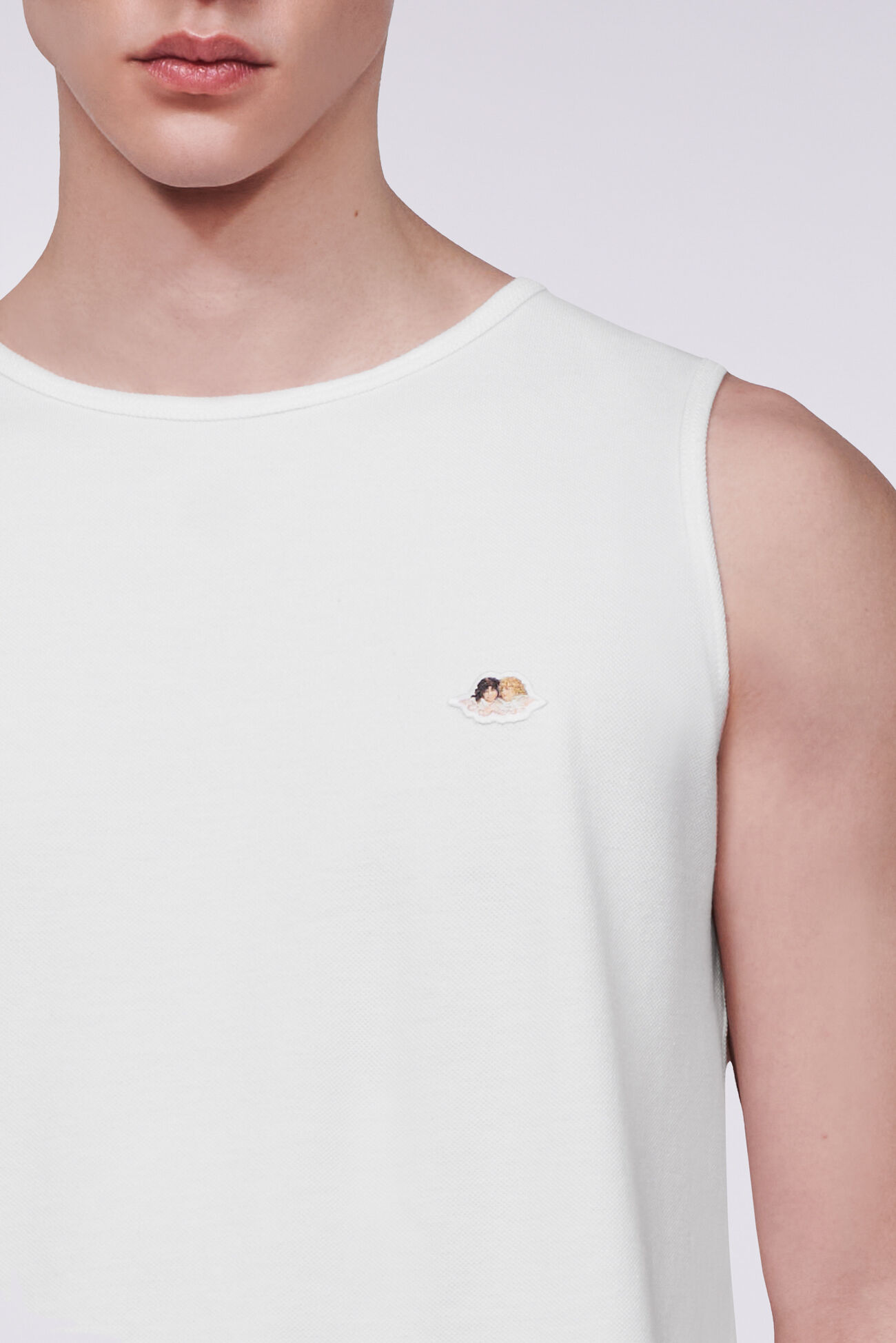 Angels Patch Tank Top White