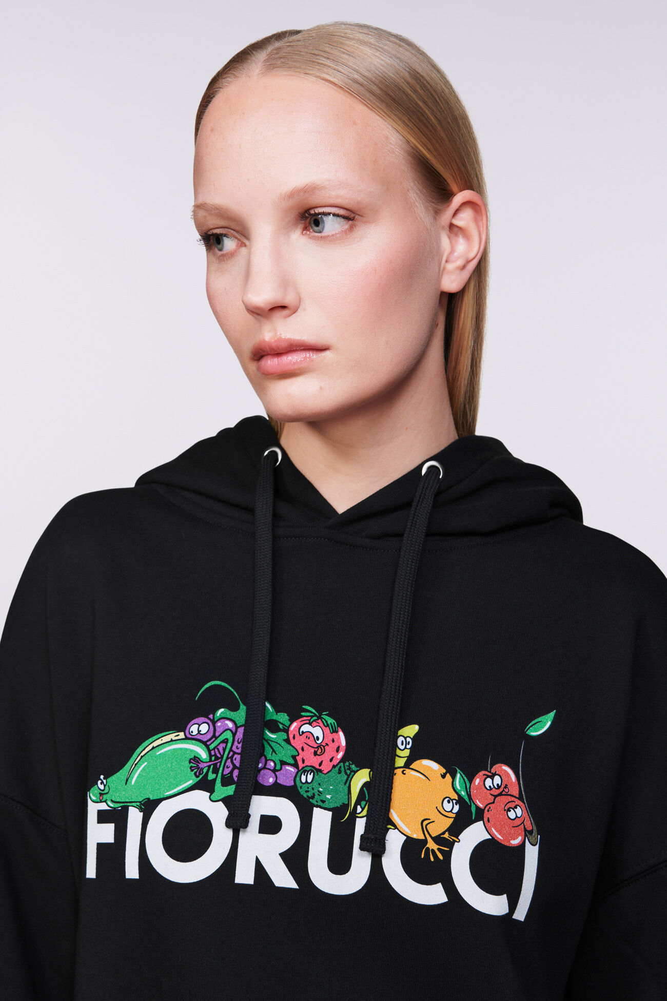 Unisex Fruit Logo Hoodie Black