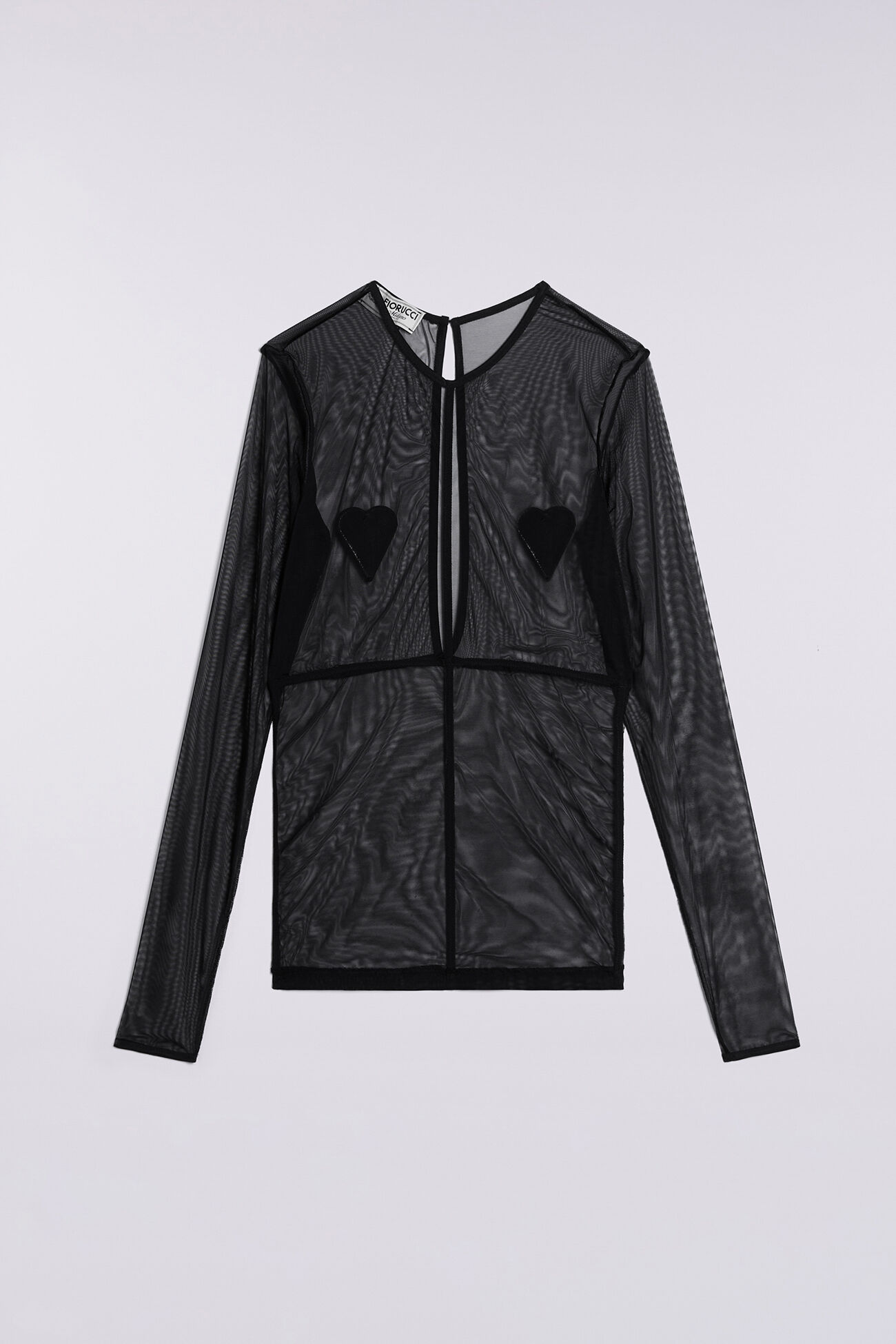 Tulle Heart Top Black