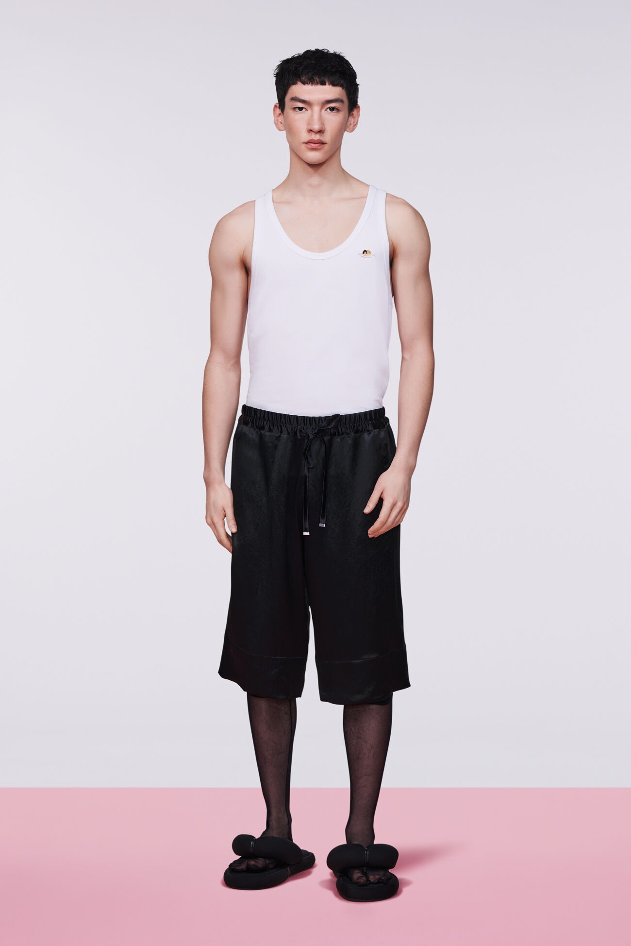 Bermuda Satin Shorts Black