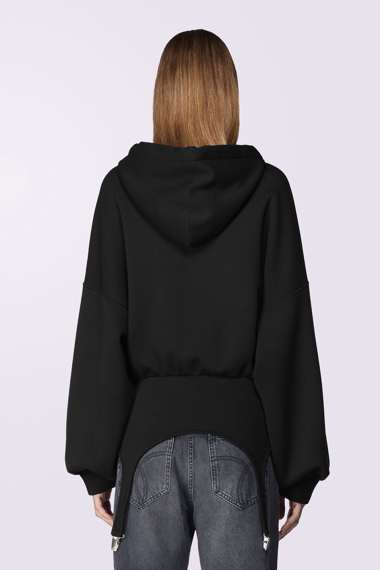 Neoprene Suspender Hoodie Black