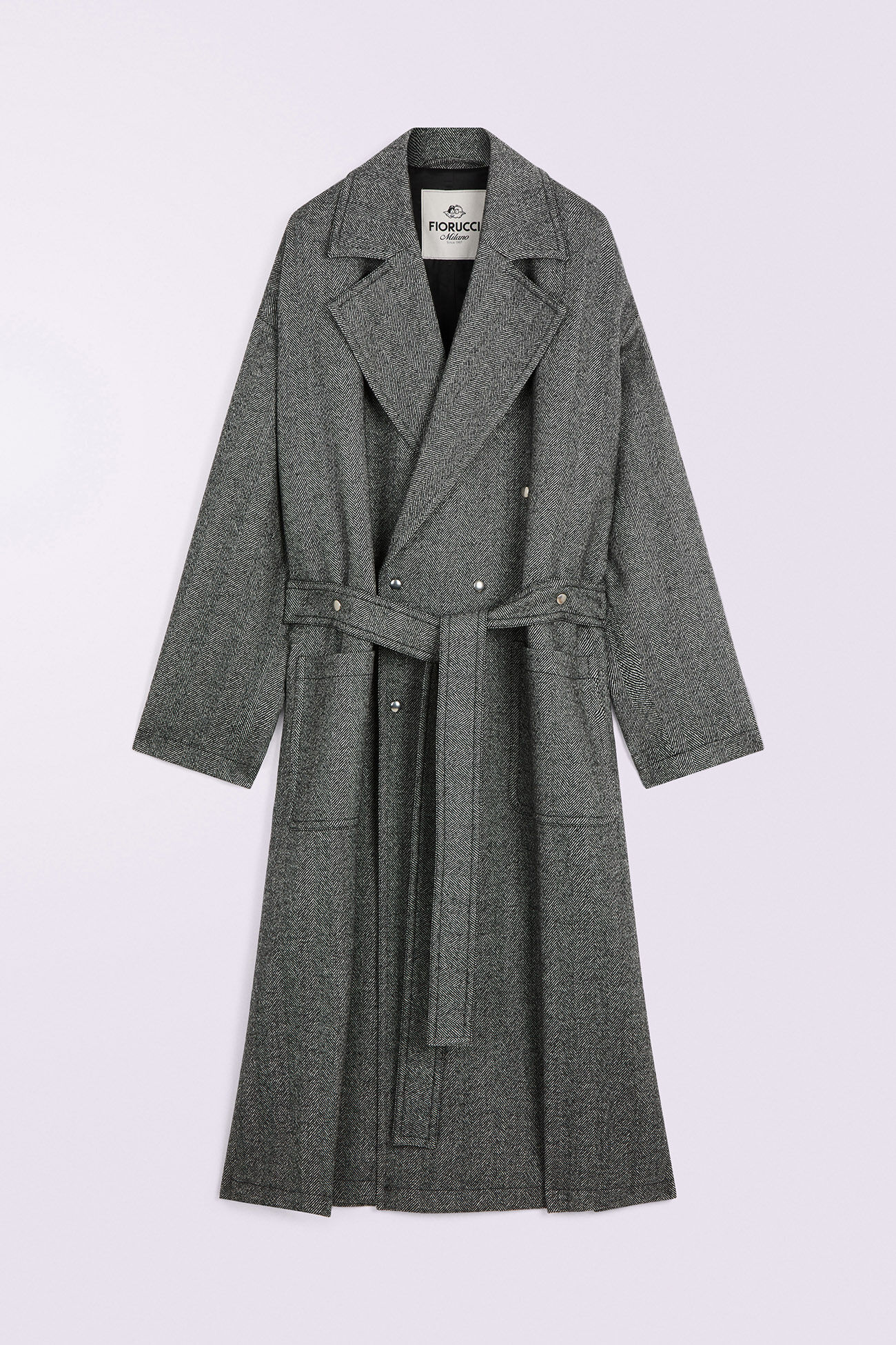 ジャケット・アウター SMOOTH HERRINGBONE MAXI OVER COAT WYM LIDNM（ウィム バイ リドム）の「SMOOTH HERRINGBONE MAXI