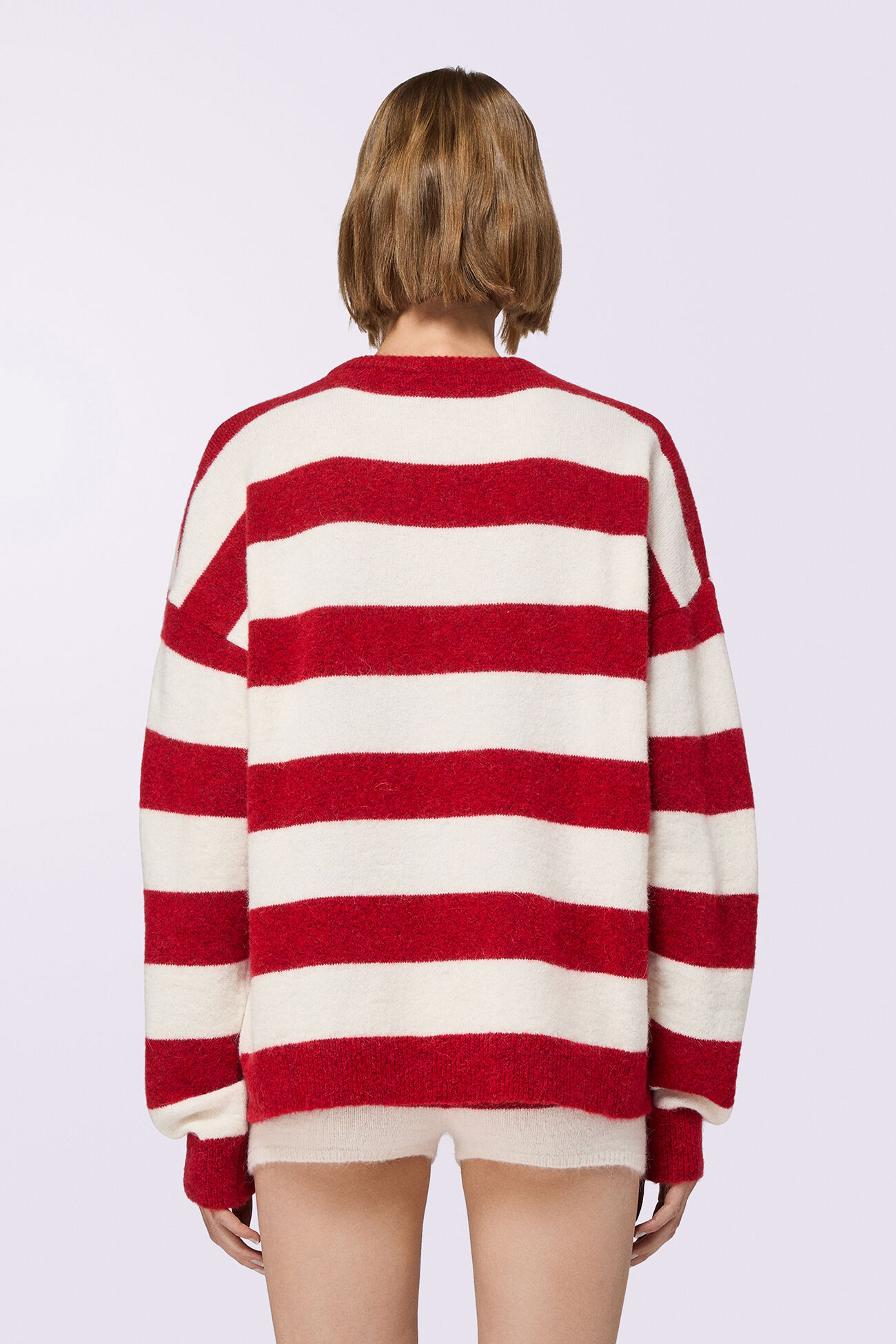 Stripe Knit Jumper Red