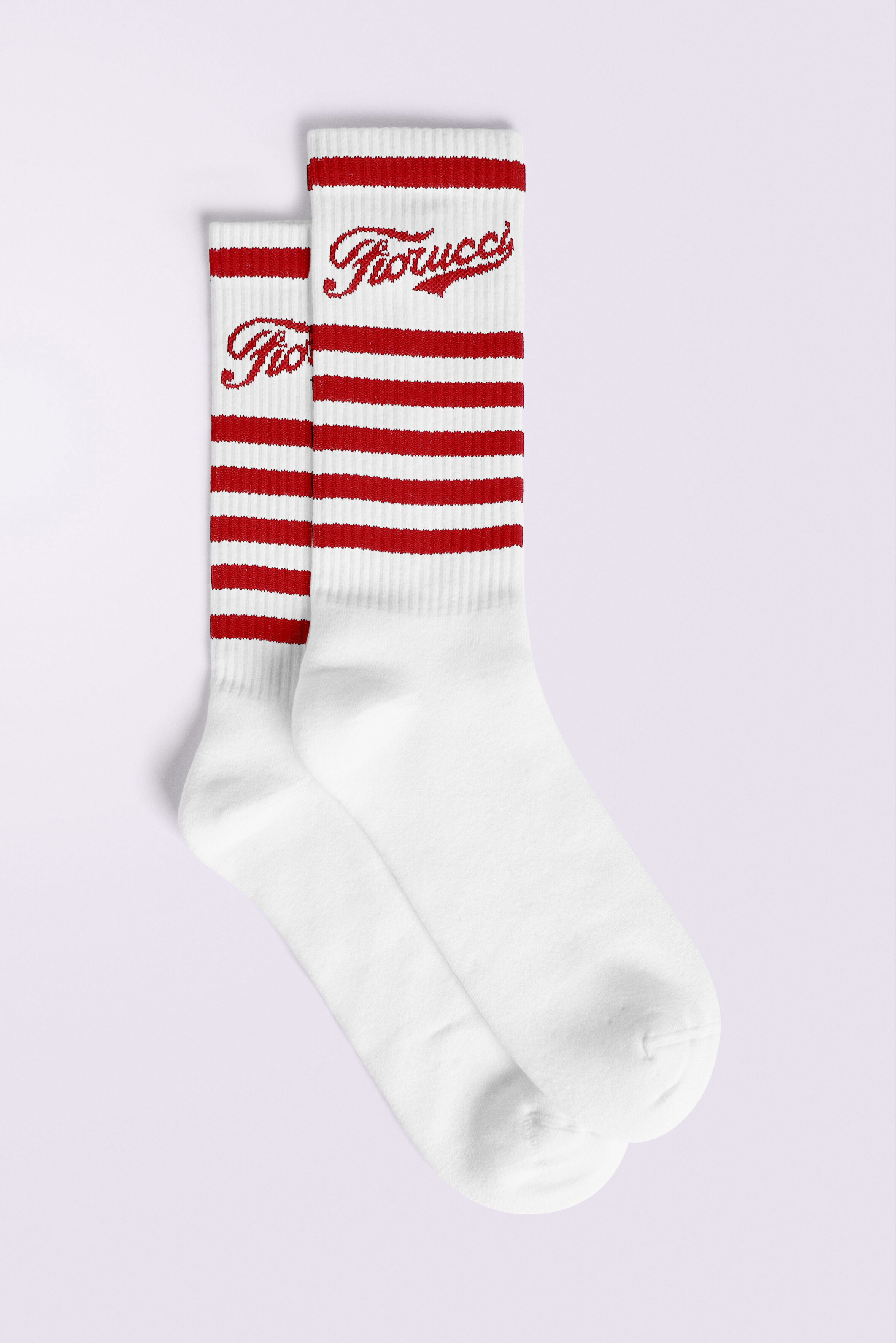 Varsity Logo Striped Socks White