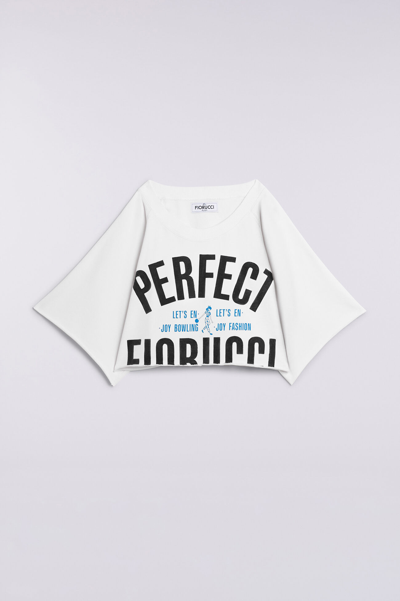Perfect Fiorucci Crop Sweatshirt White