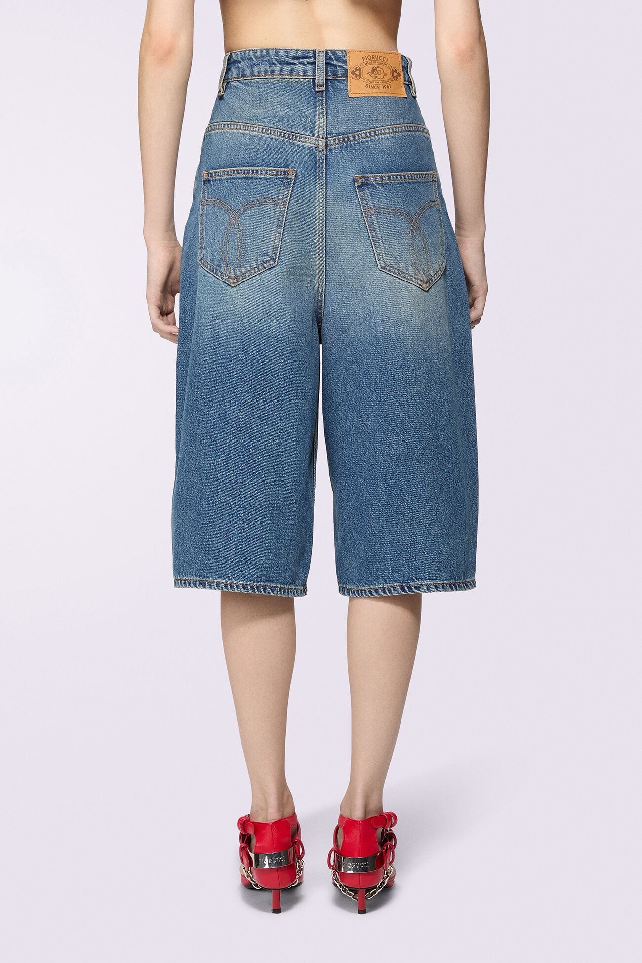 Denim Bermuda Shorts Mid Blue