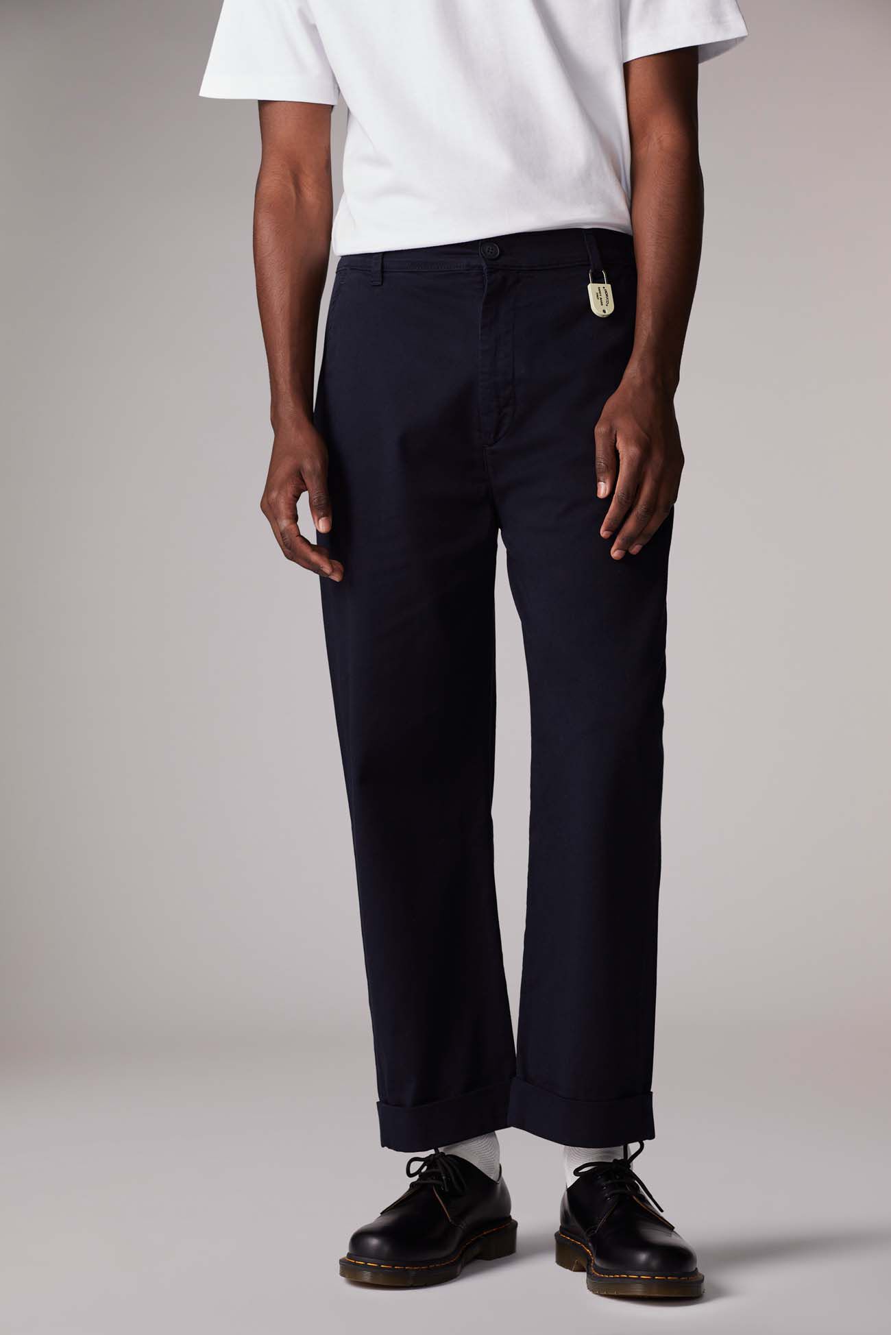 Logo Patch Trousers Navy