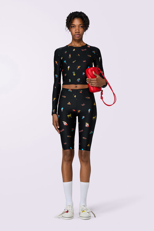 Toys Print Biker Shorts Black