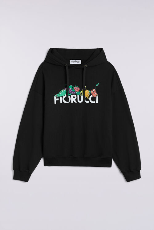 Unisex Fruit Logo Hoodie Black