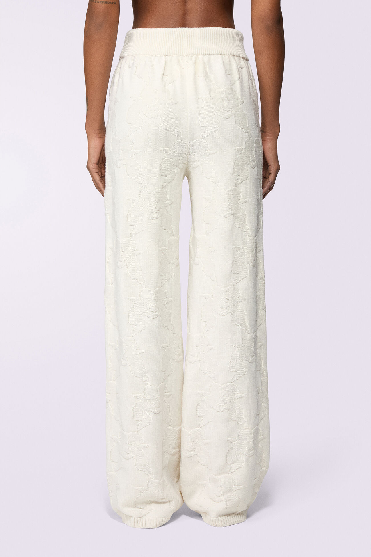 Kissing Angels Knit Trousers White