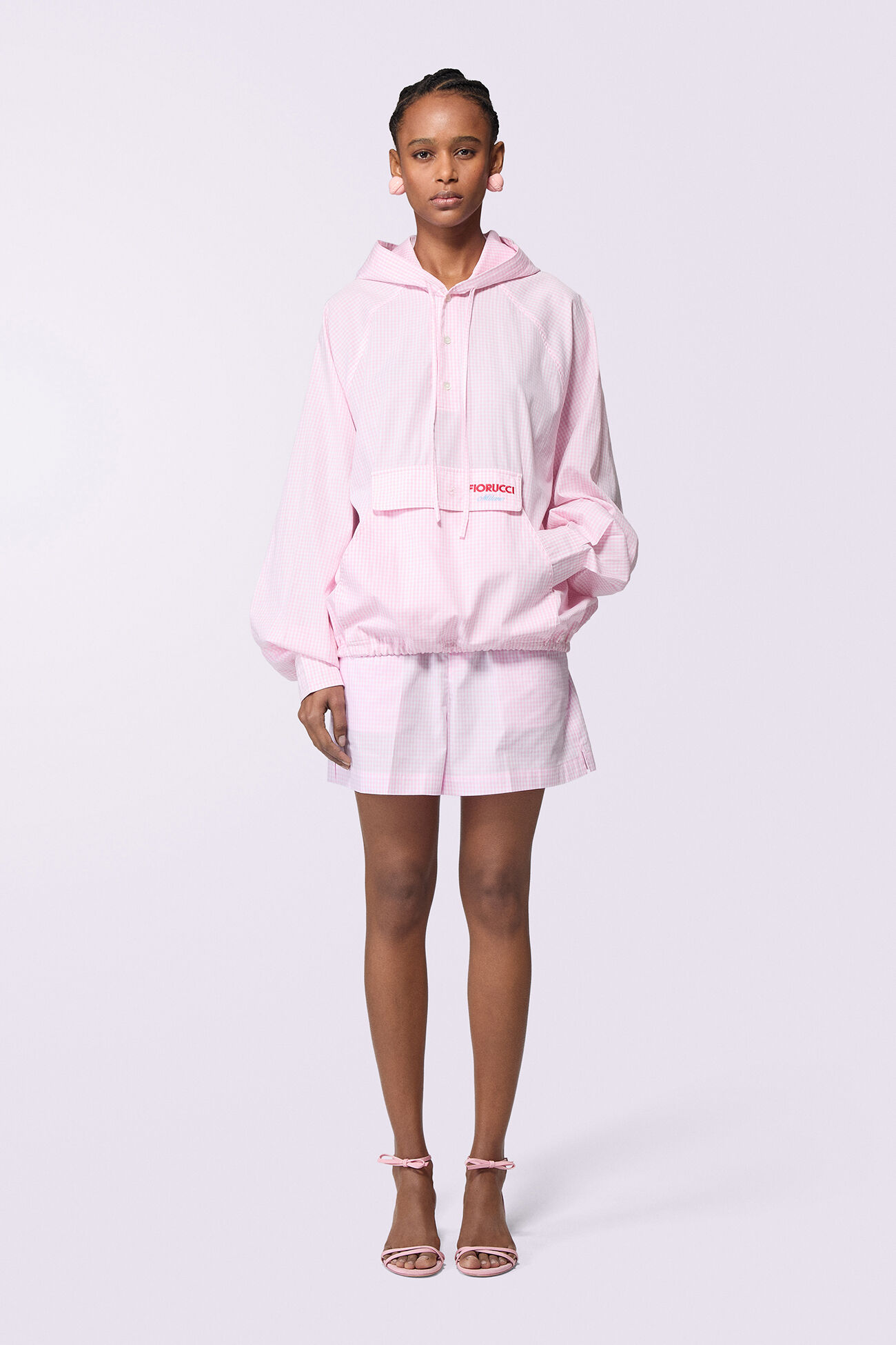 Gingham Logo Shorts Pink