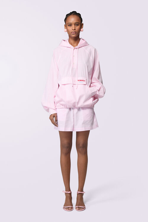 Gingham Logo Shorts Pink