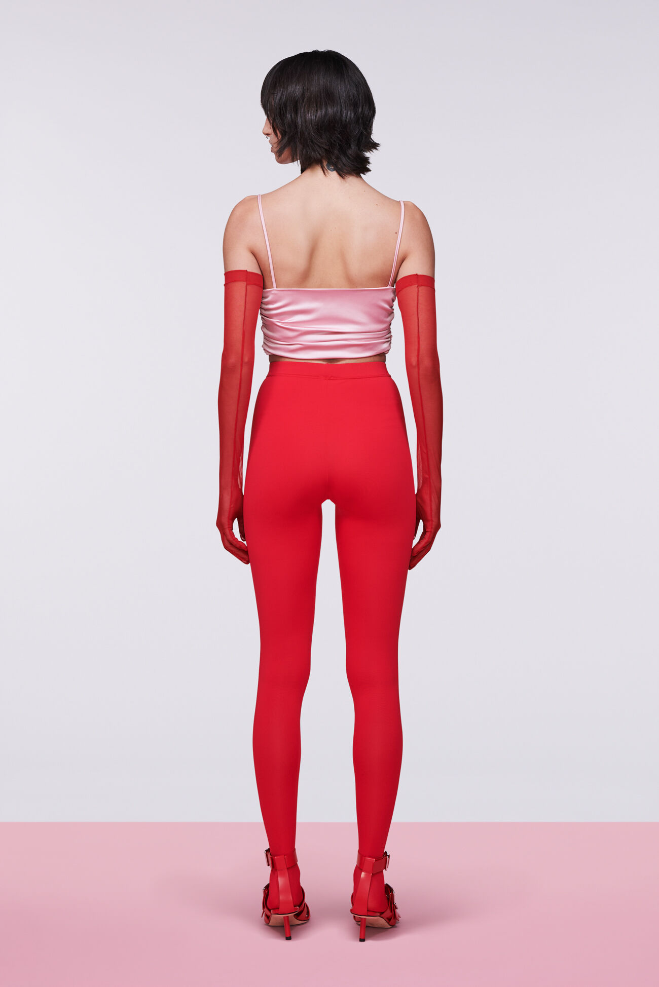 Footed Leggings Red