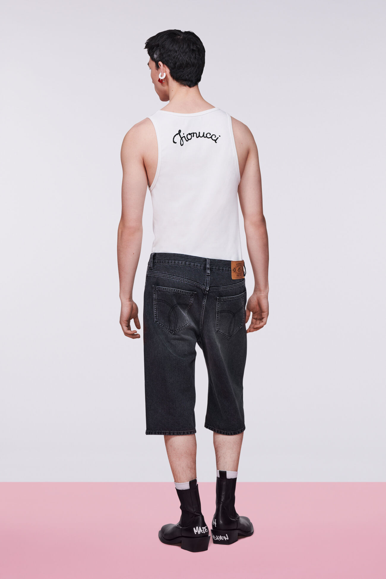 Denim Bermuda Shorts Black